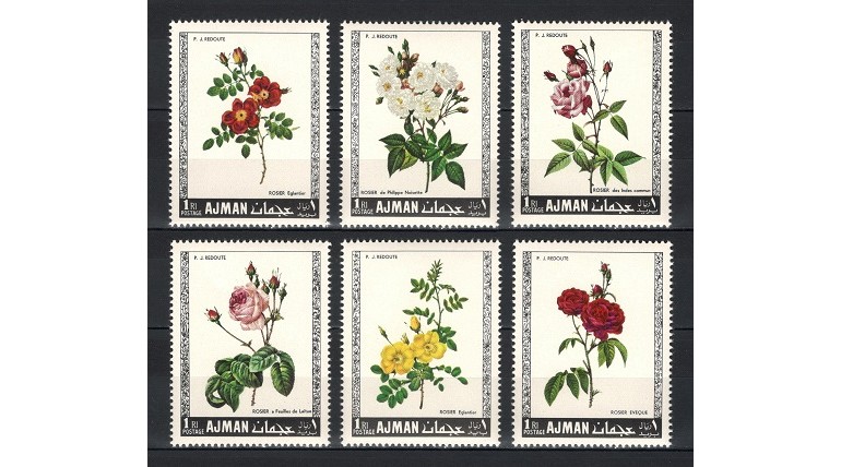 AJMAN 1969 - FLORA - SERIE DE 6 TIMBRE - NESTAMPILATA - MNH / flora205